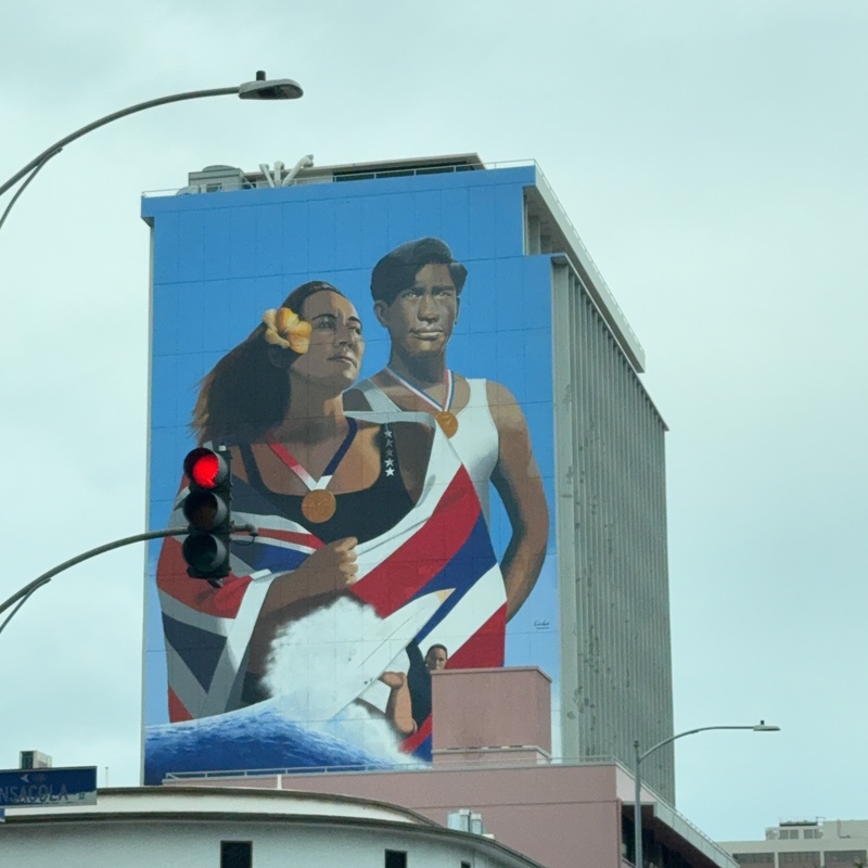 mural in Honolulu by artist unknown.