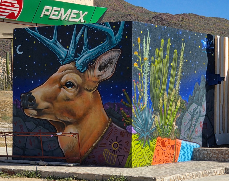 mural in Cataviña by artist unknown.
