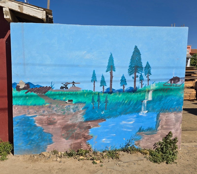 mural in Vicente Guerrero by artist unknown.
