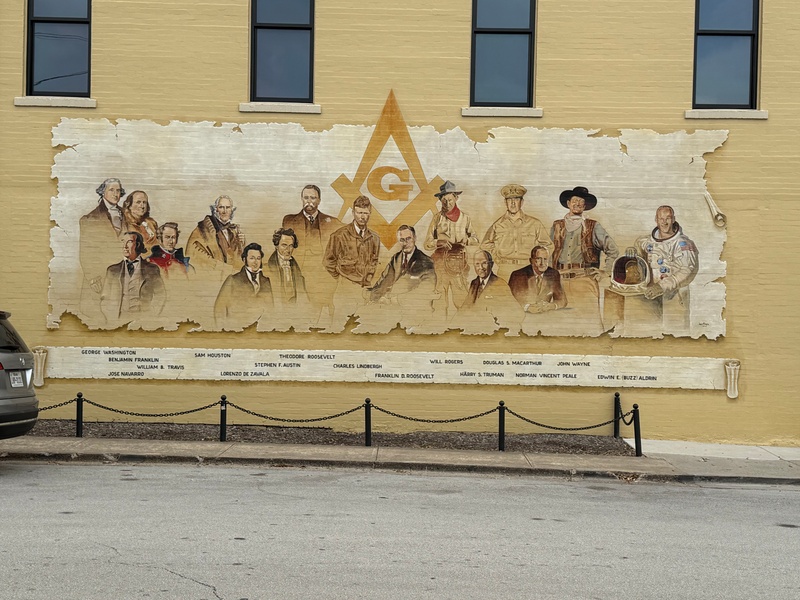 mural in Grapevine by artist unknown.