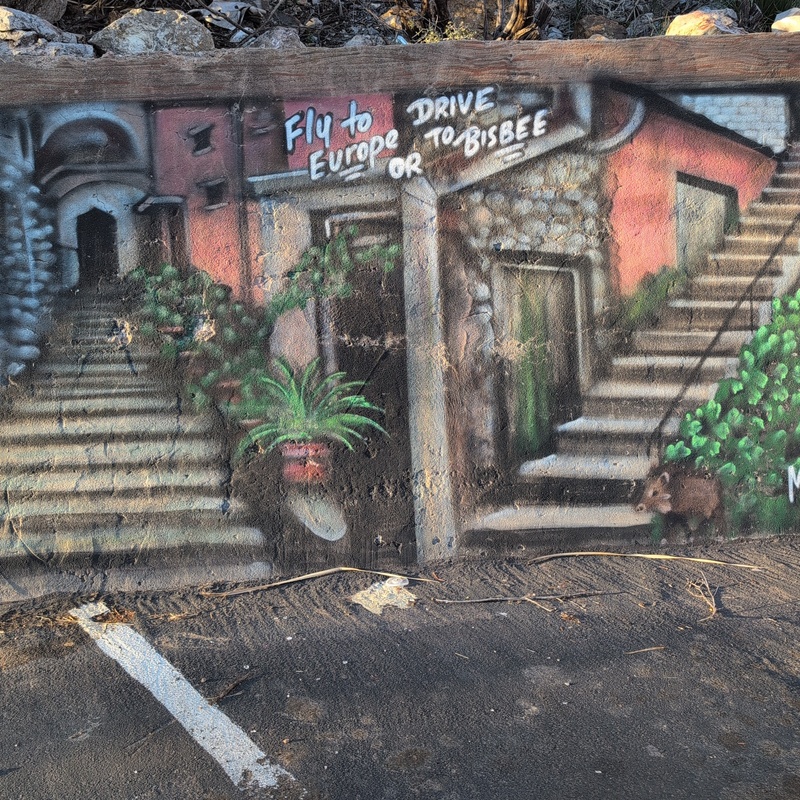 mural in Bisbee by artist unknown.
