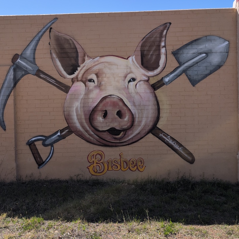 mural in Bisbee by artist unknown.