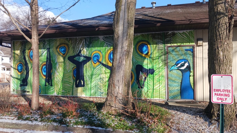 mural in Urbana by artist Brett Whitacre.