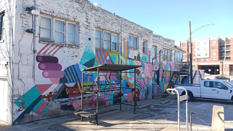 mural in Normal by artist unknown.