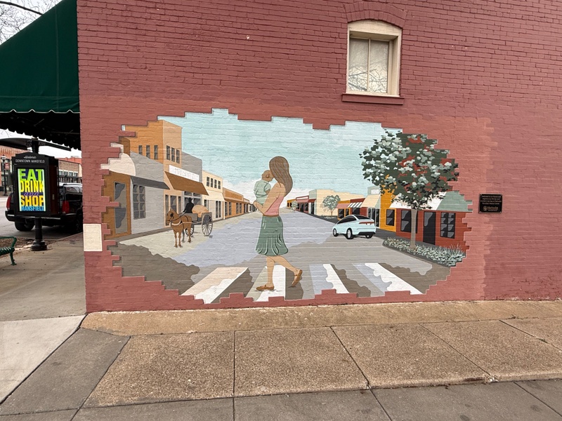 mural in Mansfield by artist unknown.