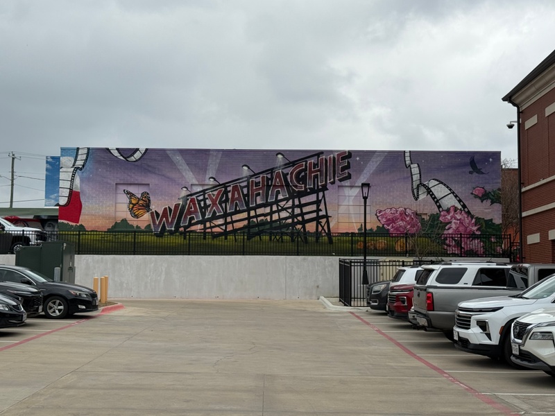 mural in Waxahachie by artist unknown.