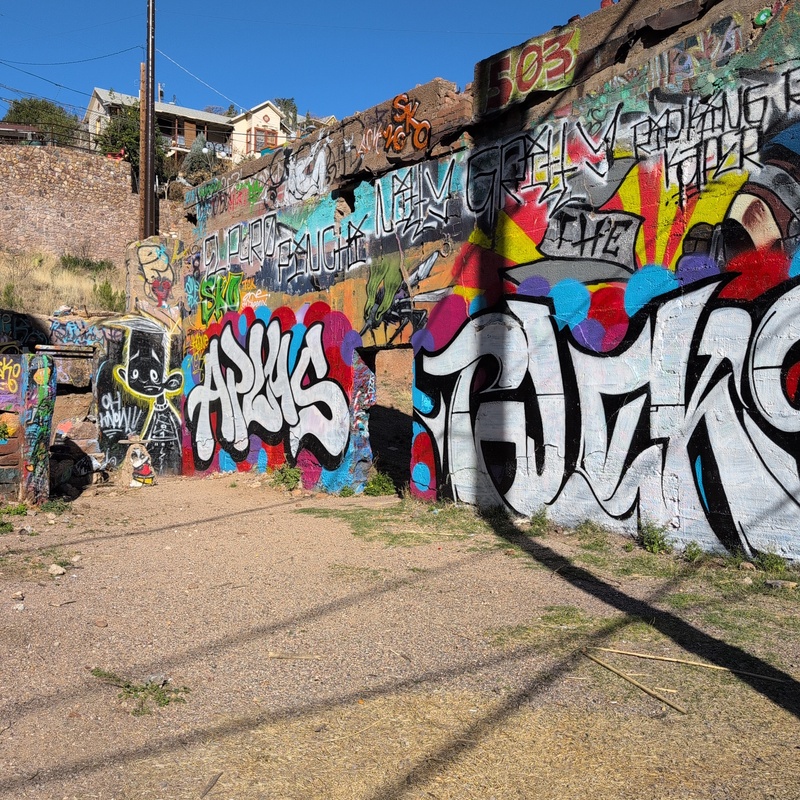 mural in Bisbee by artist unknown.