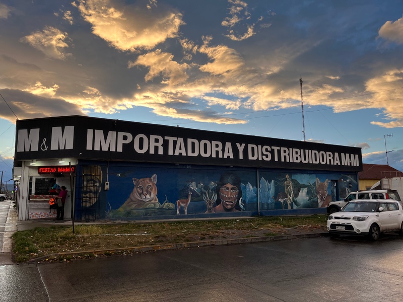 mural in Puerto Natales by artist unknown.