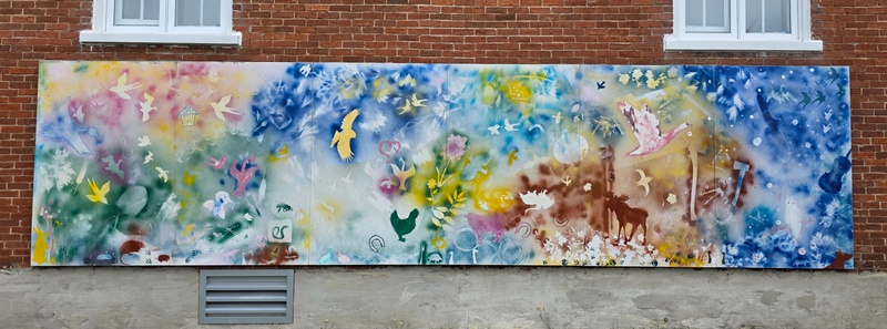 mural in Saint-Camille by artist unknown.