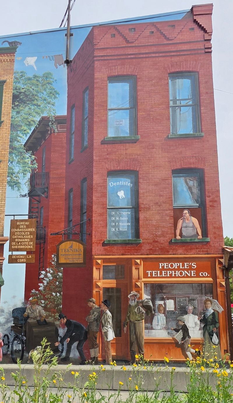 mural in Sherbrooke by artist unknown.