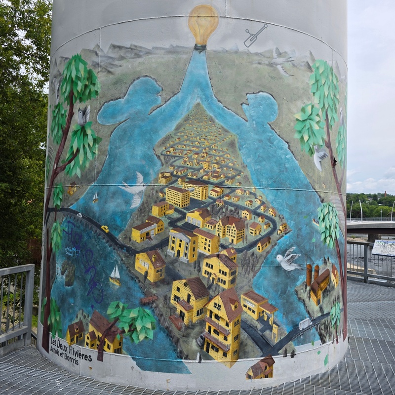 mural in Sherbrooke by artist unknown.
