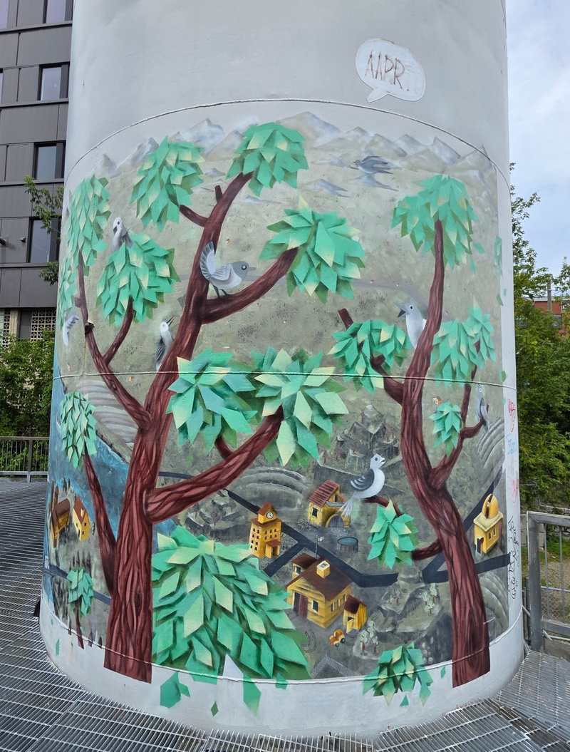 mural in Sherbrooke by artist unknown.