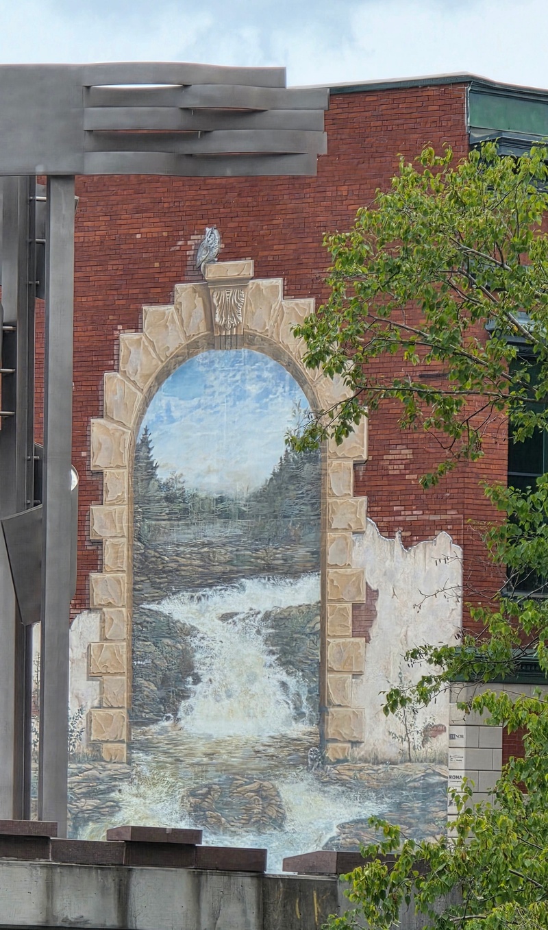 mural in Sherbrooke by artist unknown.