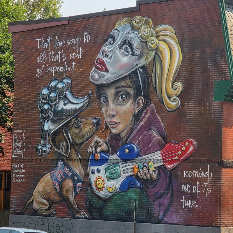 mural in Montréal by artist Herakut.