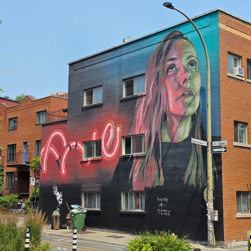 mural in Montreal by artist unknown.