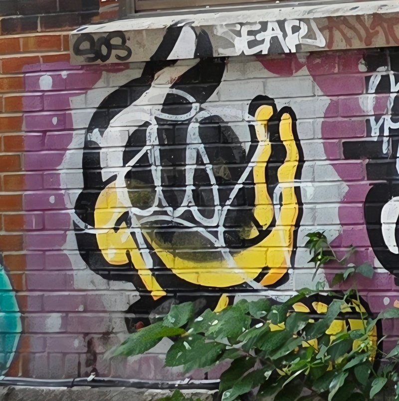mural in Montreal by artist unknown.