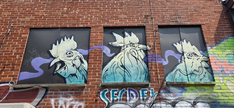 mural in Montreal by artist unknown.