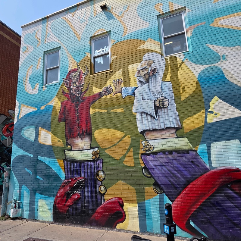 mural in Montreal by artist unknown.