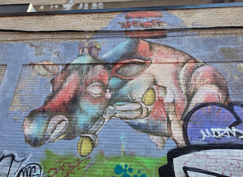 mural in Montrã©Al by artist unknown.