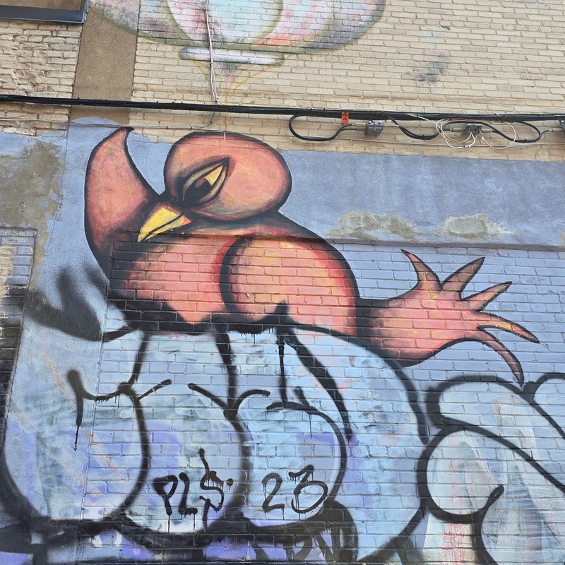 mural in Montrã©Al by artist unknown.