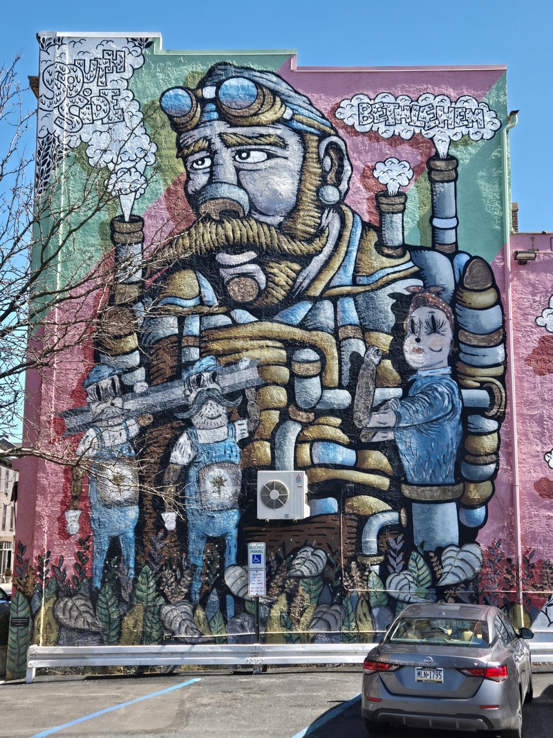 mural in Bethlehem by artist unknown.