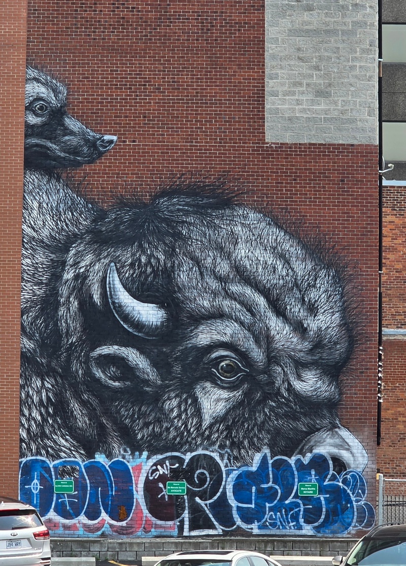 mural in Montréal by artist unknown.