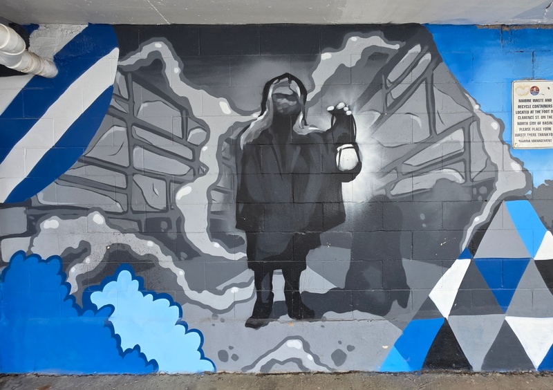 mural in Kingston by artist unknown.