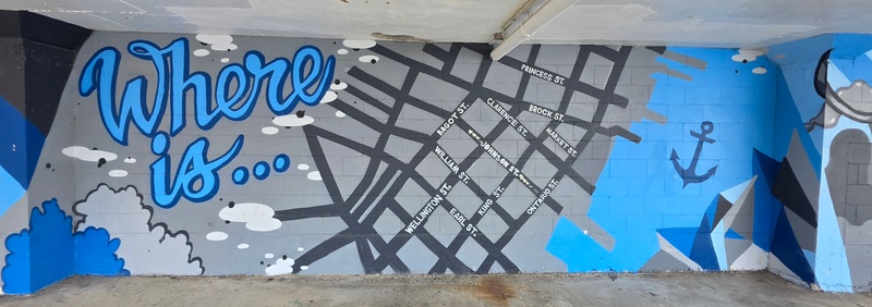 mural in Kingston by artist unknown.