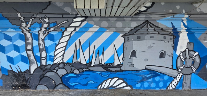 mural in Kingston by artist unknown.
