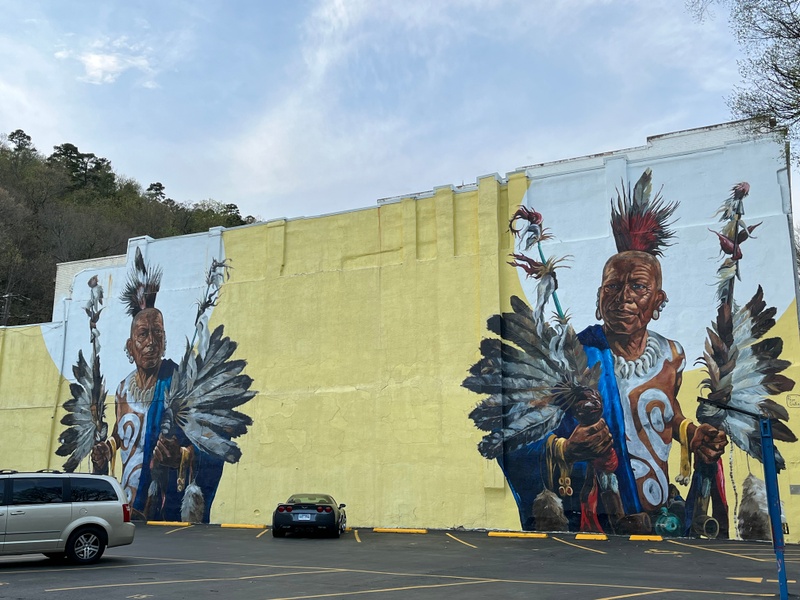 mural in Hot Springs by artist Pepe Gaka.