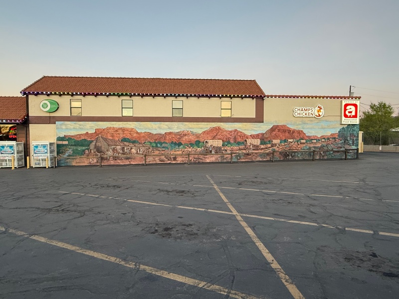 mural in Kanab by artist unknown.
