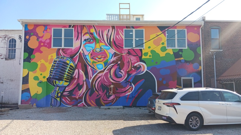 mural in Spencer by artist Koda Witsken Silberstein.