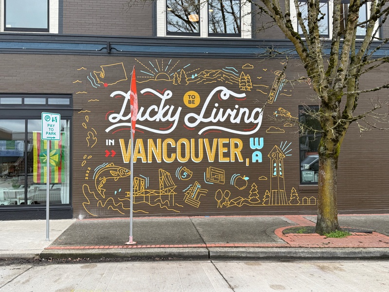mural in Vancouver by artist unknown.
