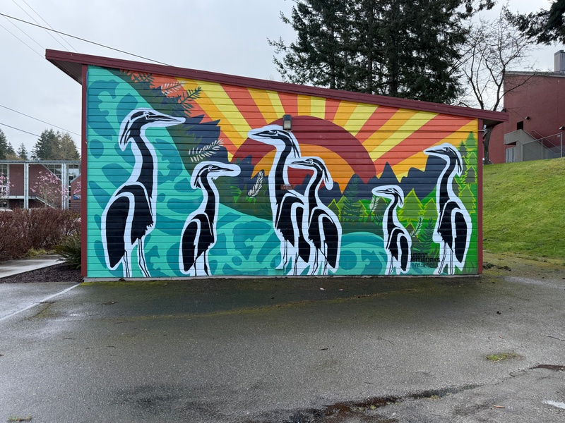 mural in Issaquah by artist unknown.