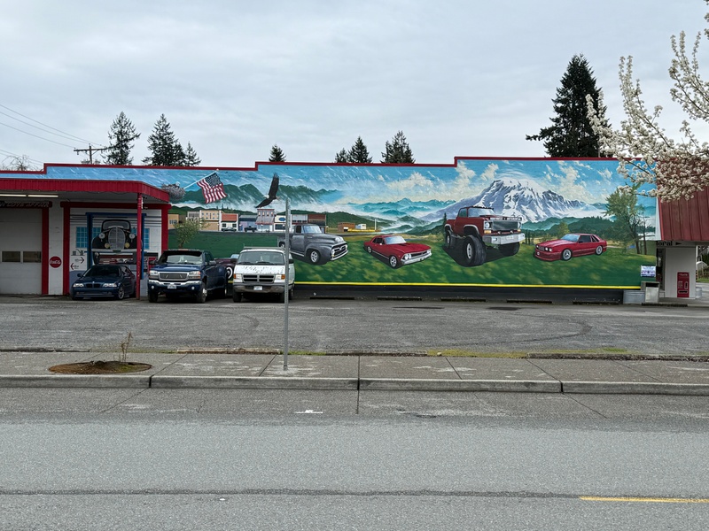mural in Monroe by artist unknown.