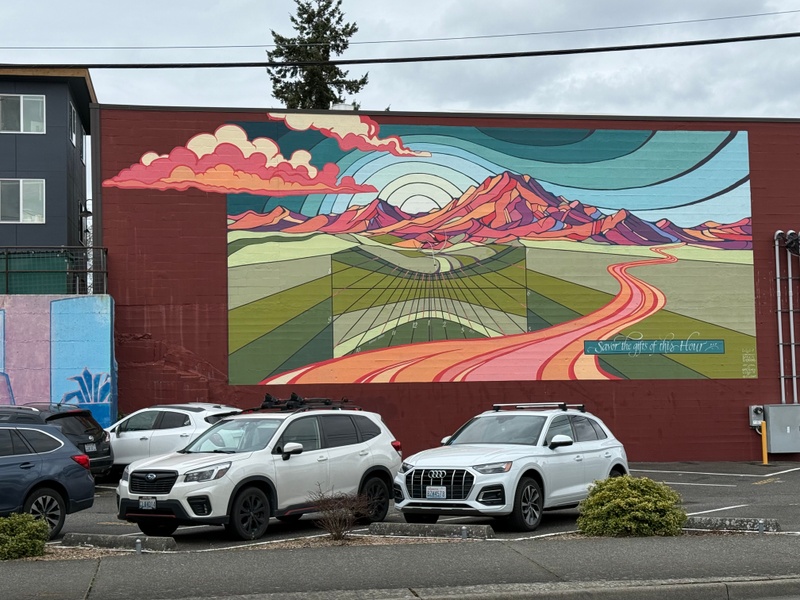 mural in Bellingham by artist unknown.