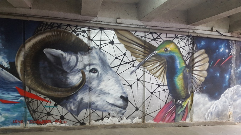 mural in  by artist unknown.