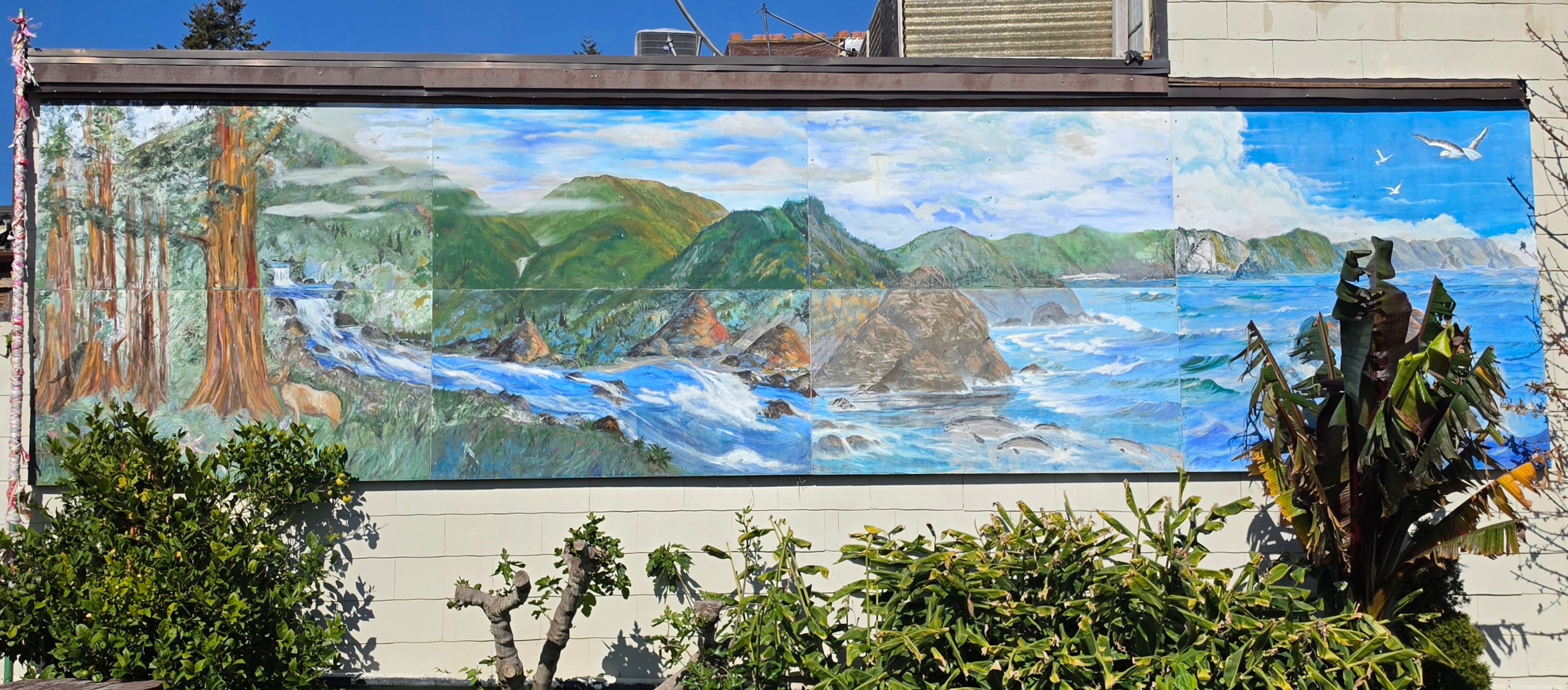 mural in Brookings by artist unknown.