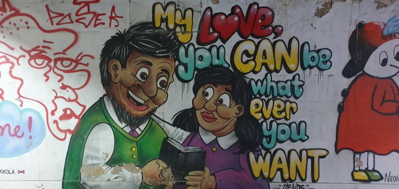 mural in  by artist unknown.
