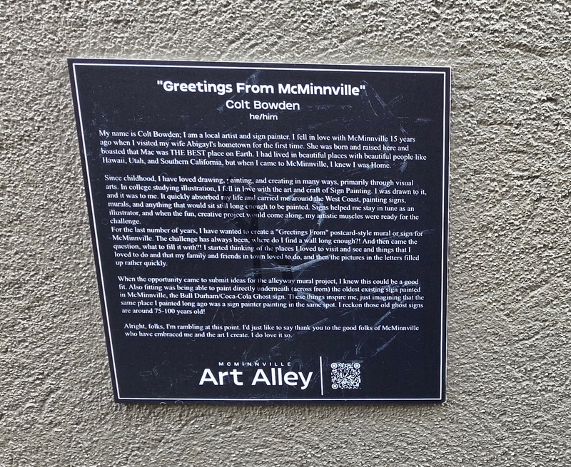 mural in McMinnville by artist unknown.