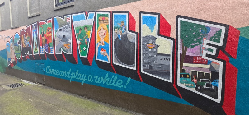 mural in McMinnville by artist unknown.