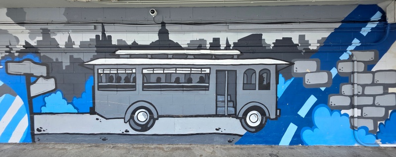 mural in Kingston by artist unknown.