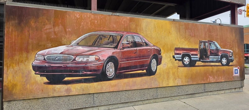 mural in Oshawa by artist unknown.