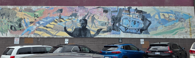 mural in Oshawa by artist unknown.