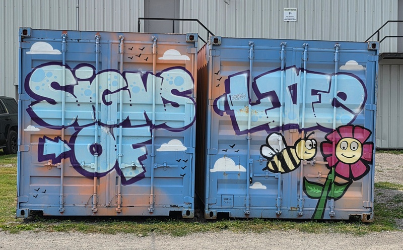 mural in Oshawa by artist unknown.