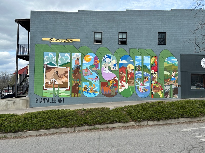 mural in Missoula by artist unknown.