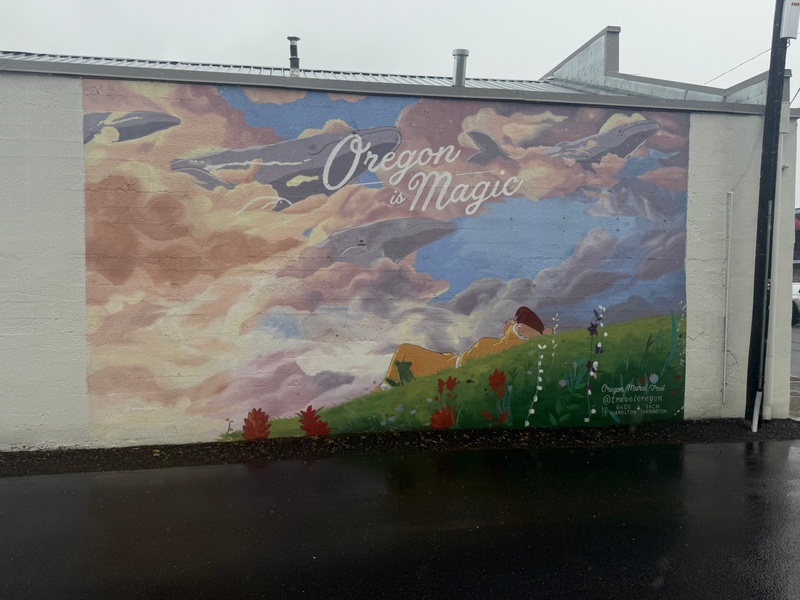 mural in Prineville by artist unknown.