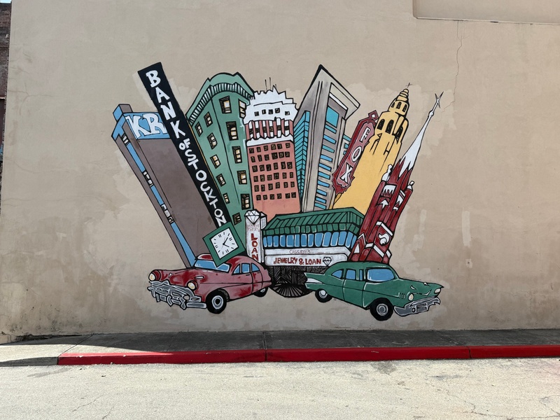 mural in Stockton by artist unknown.