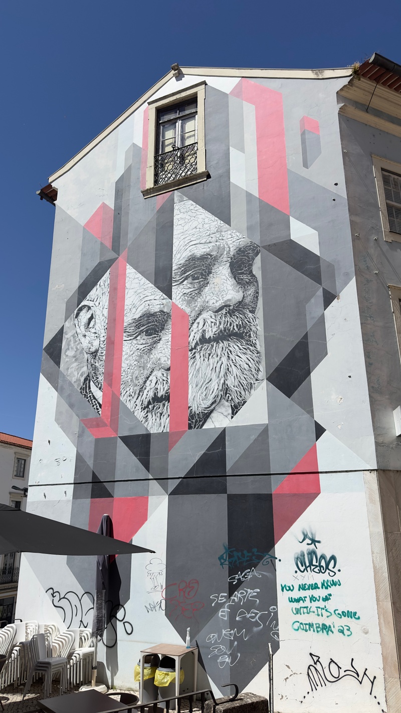 mural in Coimbra by artist unknown.