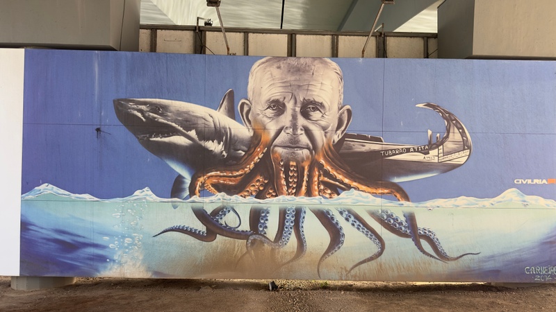 mural in Aveiro by artist unknown.